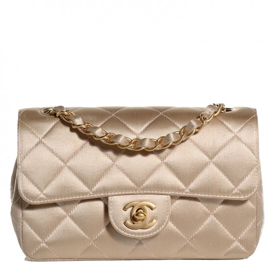 chanel satin flap bag