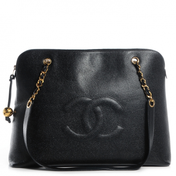 chanel black caviar shoulder bag