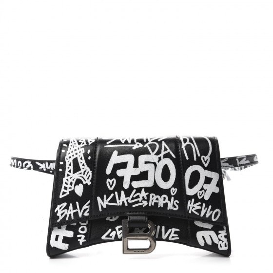 balenciaga graffiti hourglass bag