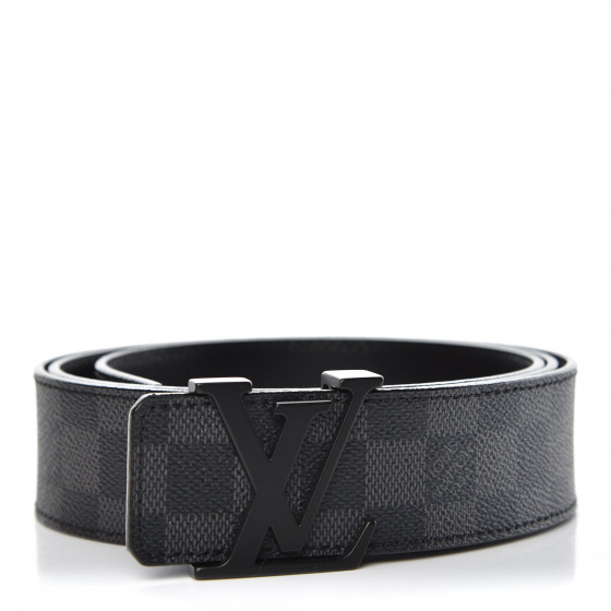 Louis Vuitton LV Initiales 40mm Reversible Belt Graphite Damier Graphite. Size 105 cm
