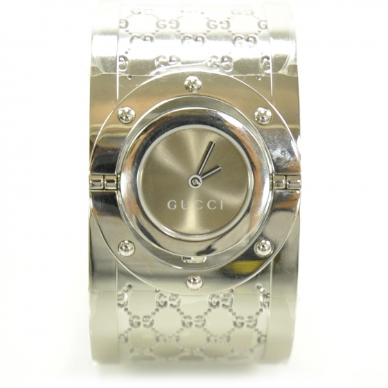 gucci twirl stainless steel ladies watch