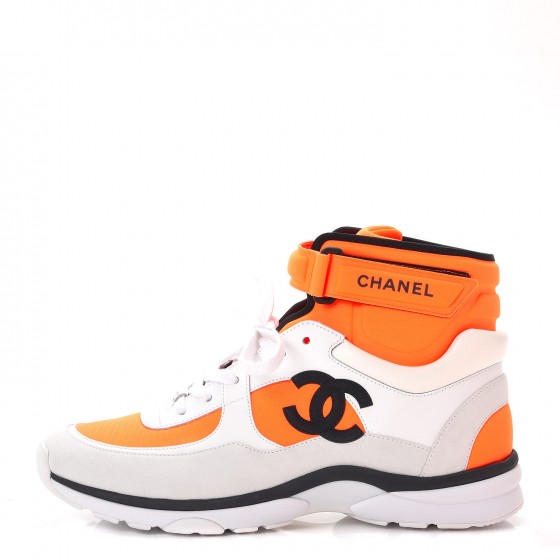 chanel cc high top sneakers