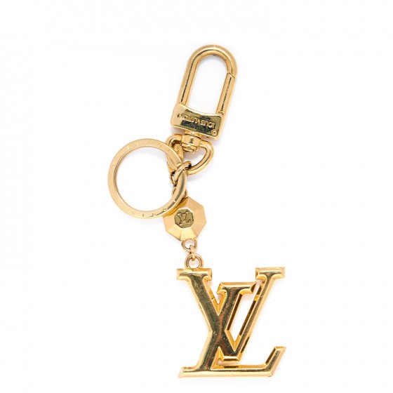 LOUIS VUITTON LV Facettes Bag Charm Key Holder Gold 195976