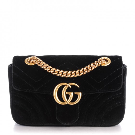 gucci black velvet marmont