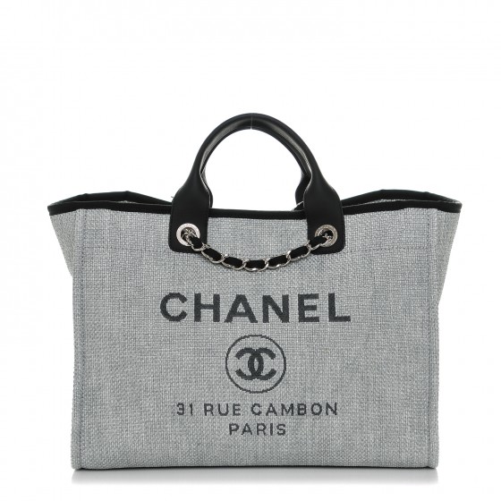 chanel raffia tote