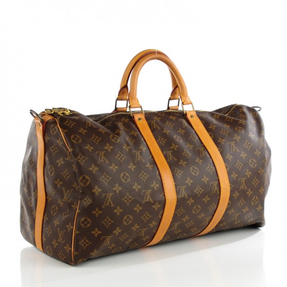 louis vuitton keepall 50 bandoulière black autres toiles monogram