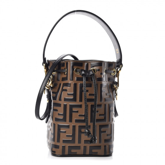 fendi mon tresor mini bucket bag black