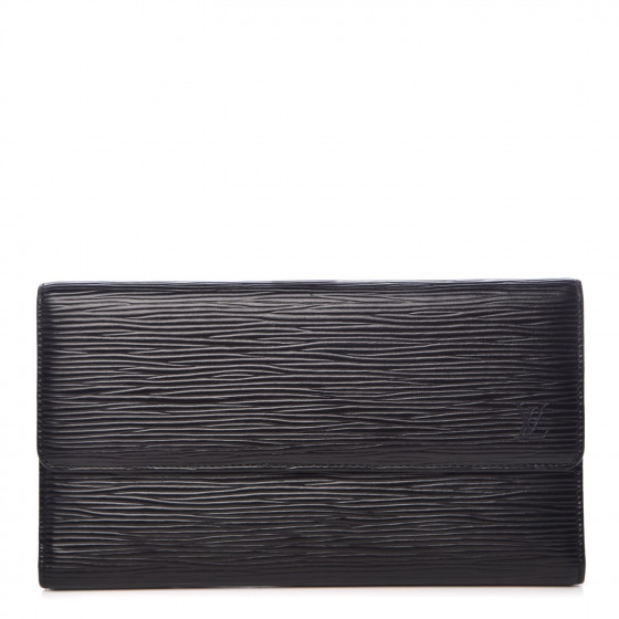Louis Vuitton Epi Porte Tresor International Black Wallet