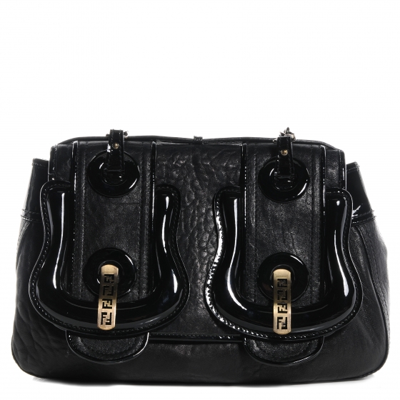 fendi patent leather handbag