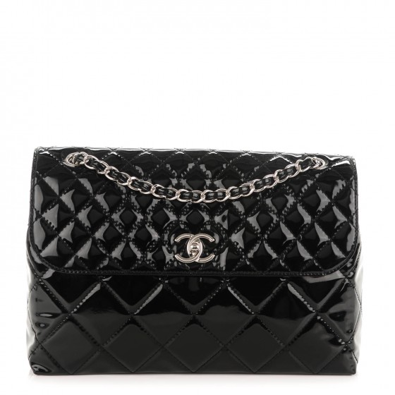 CHANEL Vinyl Quilted In the Business Flap Bag Black 161293