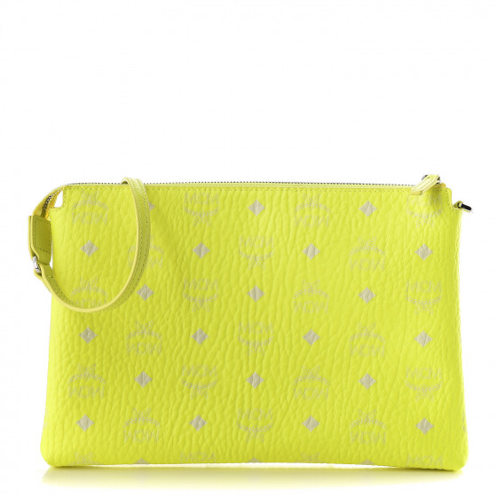 yellow mcm purse