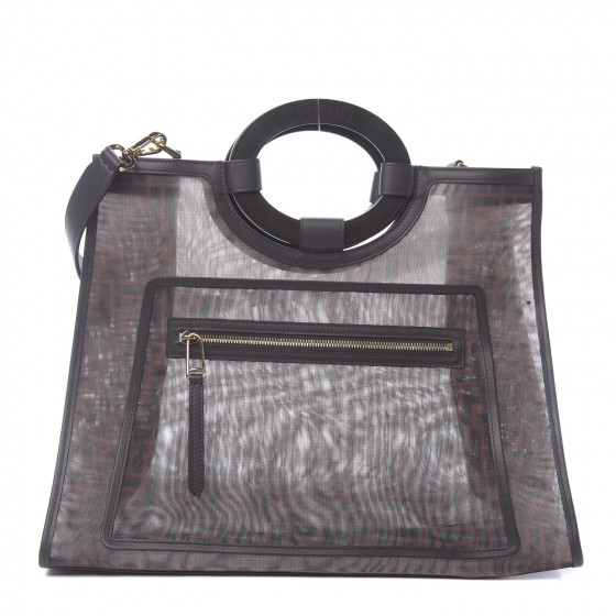 vintage fendi mesh tote bag