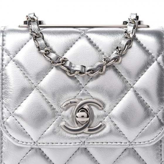 chanel silver mini