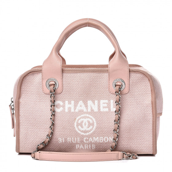 chanel pink bowling bag