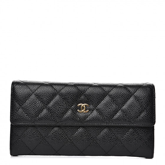 chanel wallet caviar black price