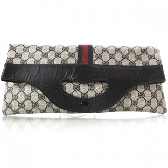 vintage gucci clutch navy