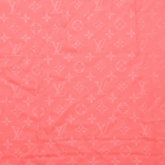 LOUIS VUITTON Silk Monogram Arty Shawl Pink 184290
