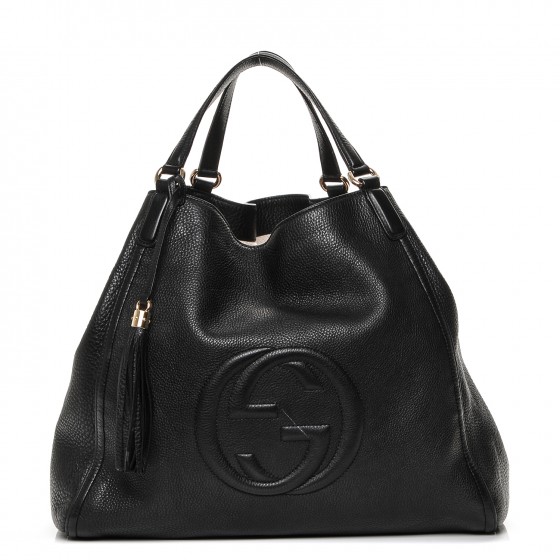 gucci soho pebbled leather shoulder bag