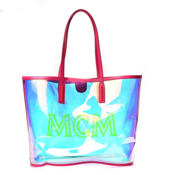 mcm iridescent medium shopper tote