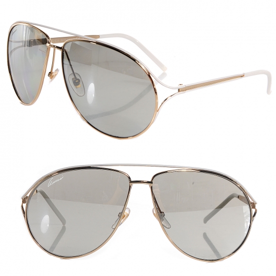 Gucci Aviator Sunglasses 4216 S White 69496