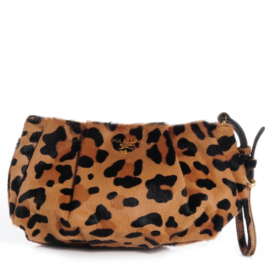 prada leopard clutch