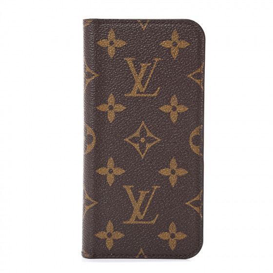 LOUIS VUITTON Monogram iPhone X Folio Case 507987