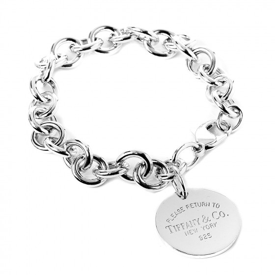 return to tiffany bracelet round tag