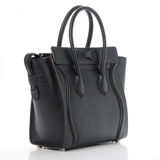 celine micro luggage drummed calfskin