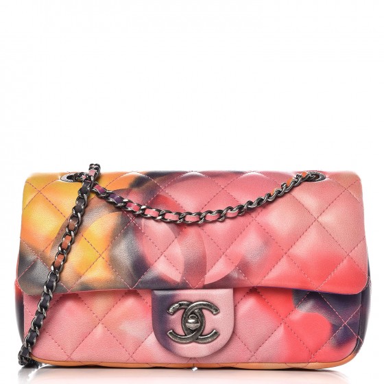 CHANEL Printed Lambskin Quilted Small Flower Power Flap 263345