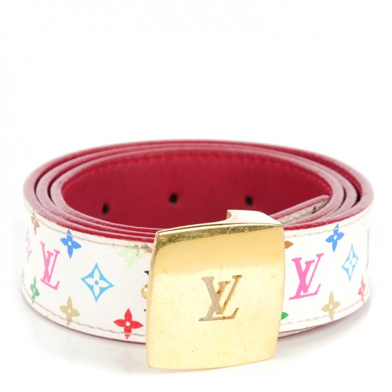 Louis Vuitton Monogram Multicolor Belt White Lv