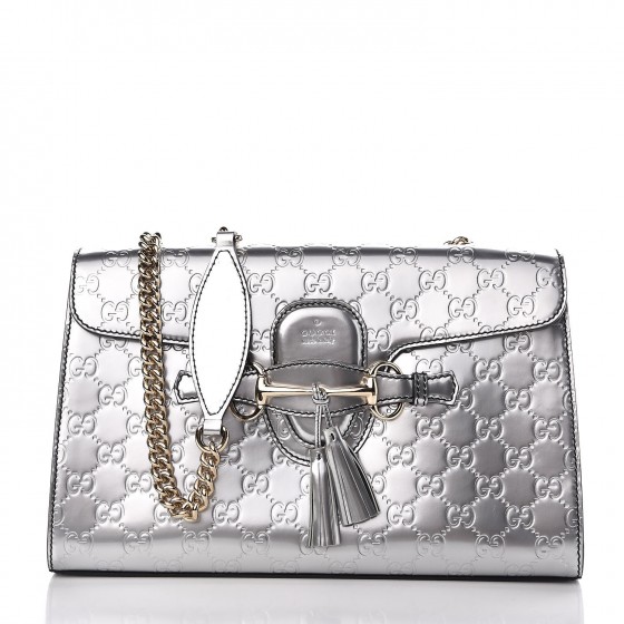 gucci bag with silver chain