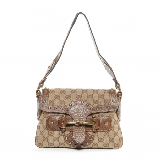 gucci pelham studded shoulder bag