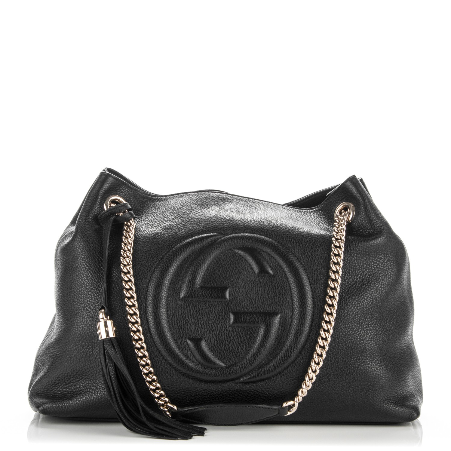 gucci black bag with chain