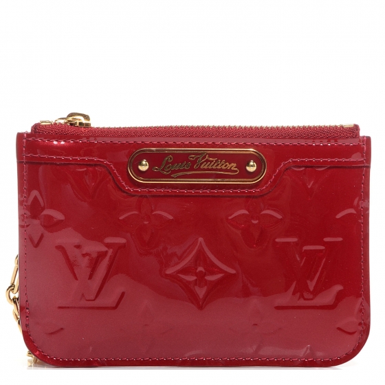 louis vuitton red vernis key pouch