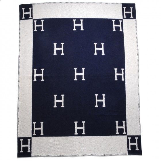 blue hermes blanket