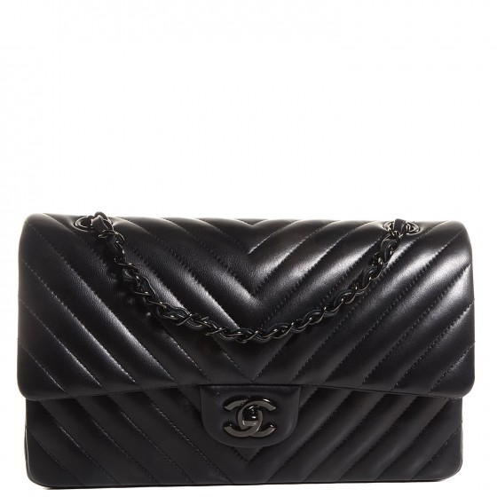 chanel chevron all black