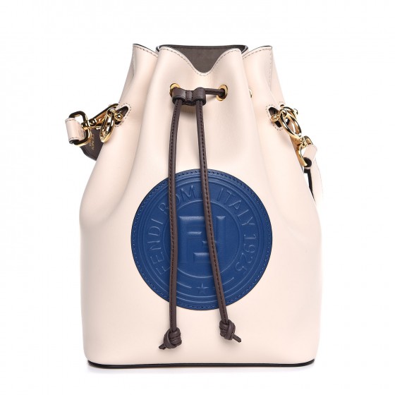 small mon tresor logo canvas bucket bag