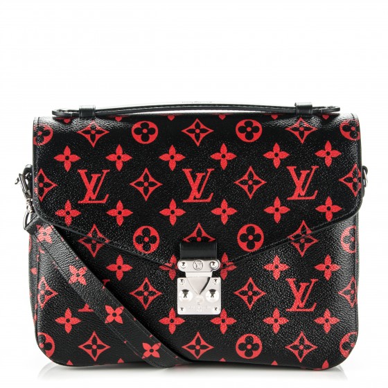 Louis Vuitton Limited Edition Crafty Monogram Pochette Metis in Black  Crossbody