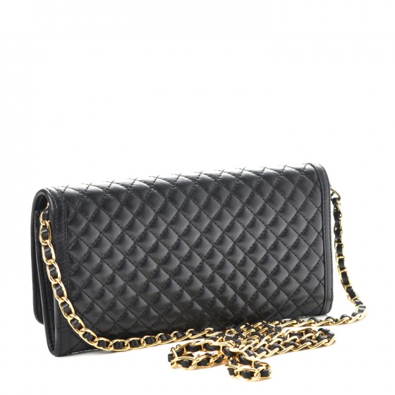 prada quilted wallet on chain