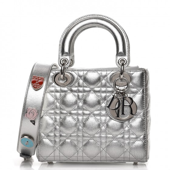 Lady dior silver discount metallic