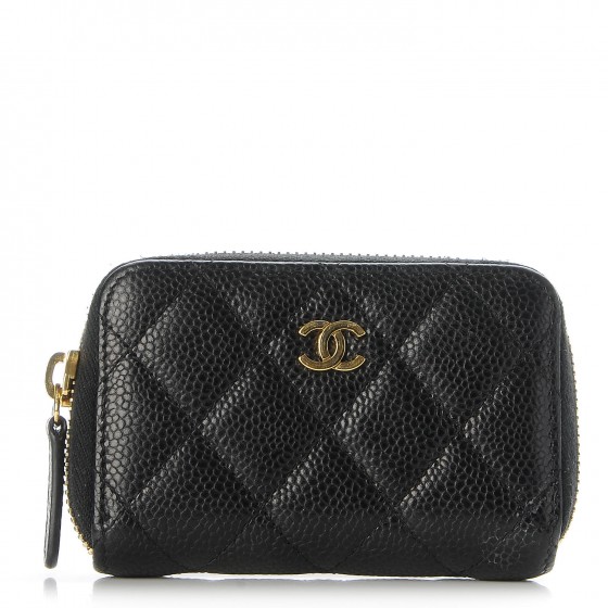 chanel zip coin purse