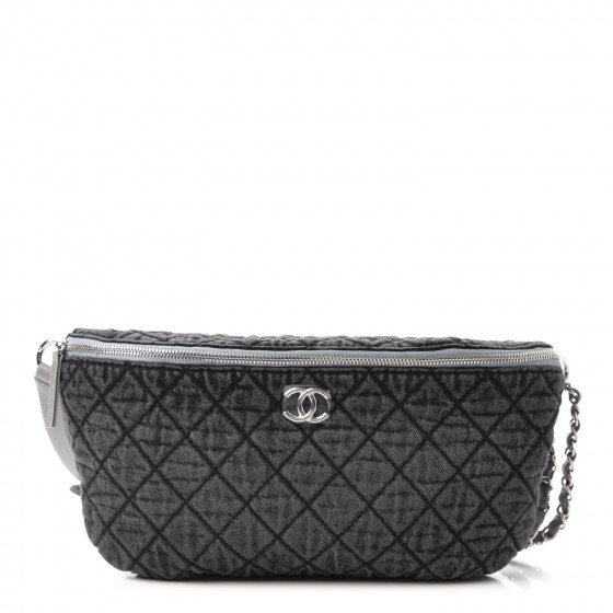 chanel waist bag black