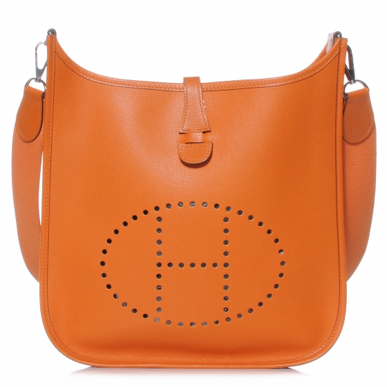 HERMES Veau Epsom Evelyne II PM Orange 42363