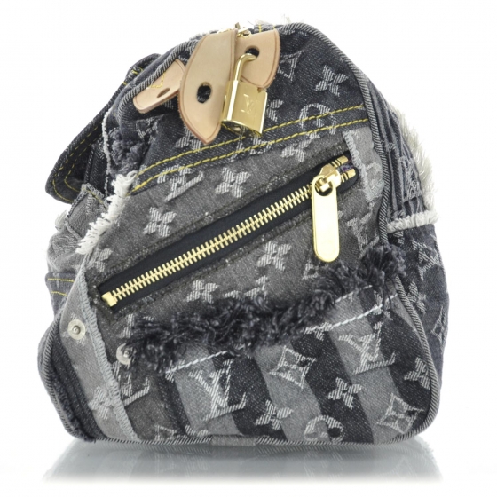 Louis Vuitton Denim Patchwork Speedy 30 - Black Handle Bags