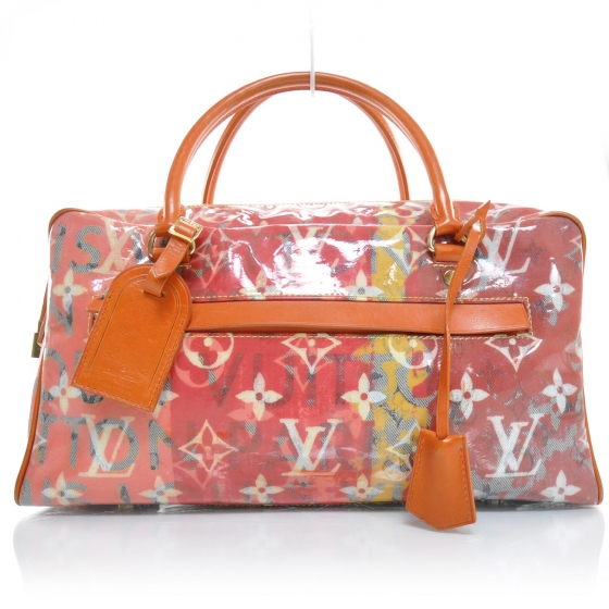Louis Vuitton Travel Richard Prince Pink Denim Weekender PM, Women's