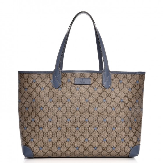 GUCCI GG Supreme Stars Tote Blue 213117