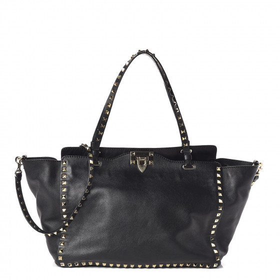 valentino rockstud vitello tote bag