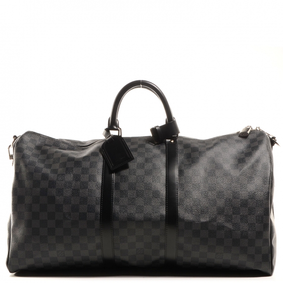 louis vuitton keepall bandouliere 55 damier graphite