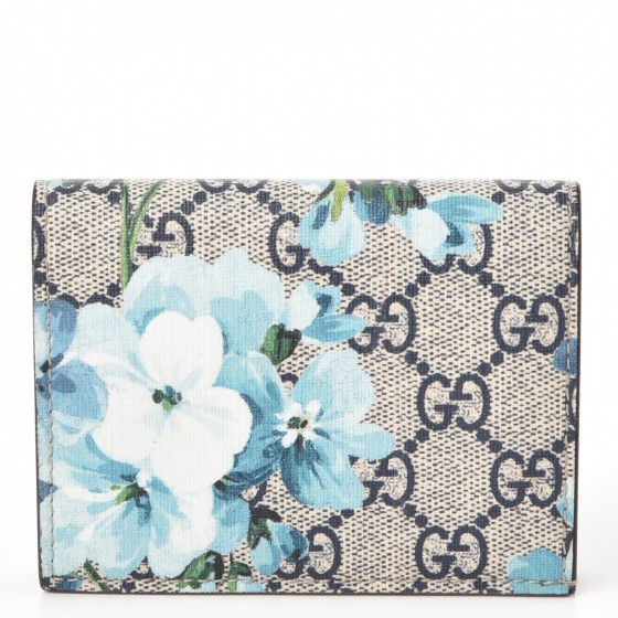 gucci wallet blue flowers