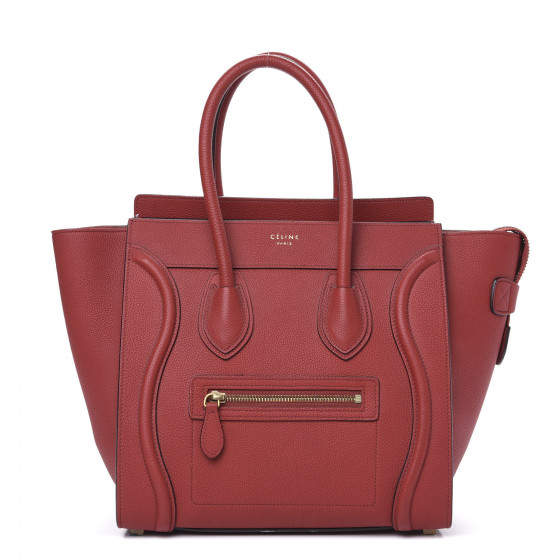 celine micro luggage drummed calfskin